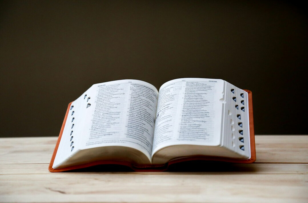 open book on table