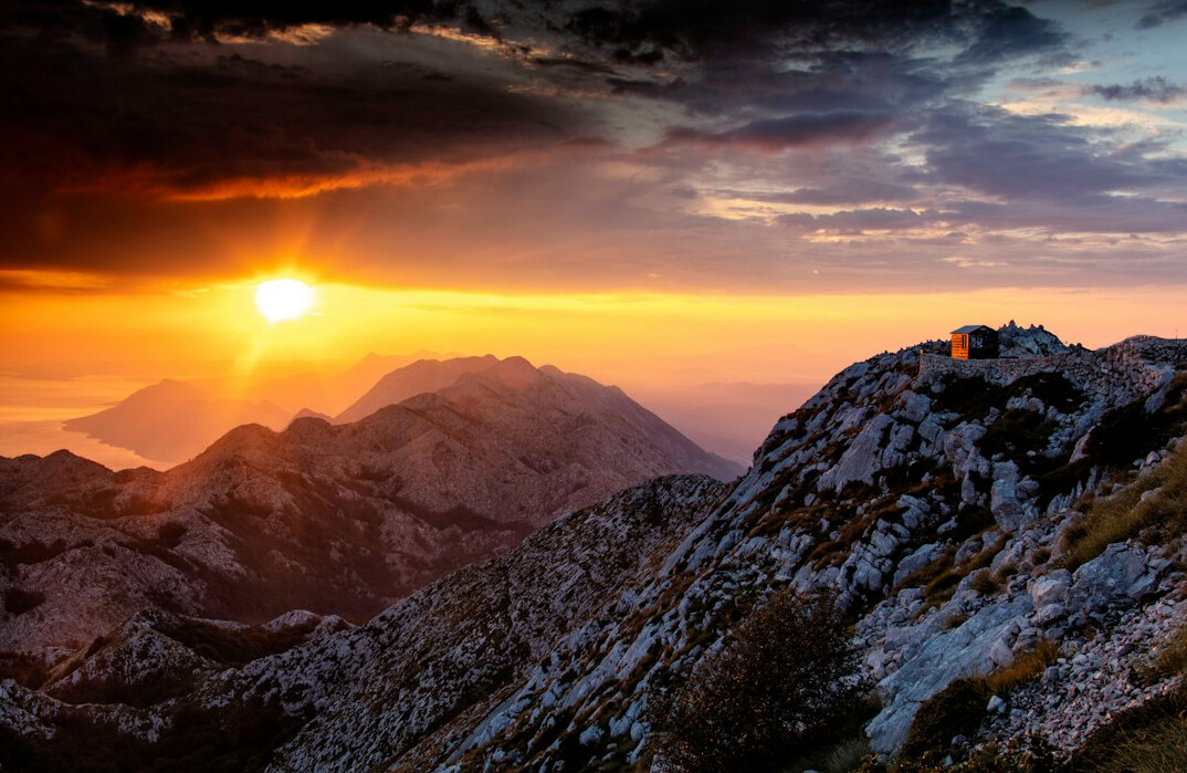 croatian landscape at dusk