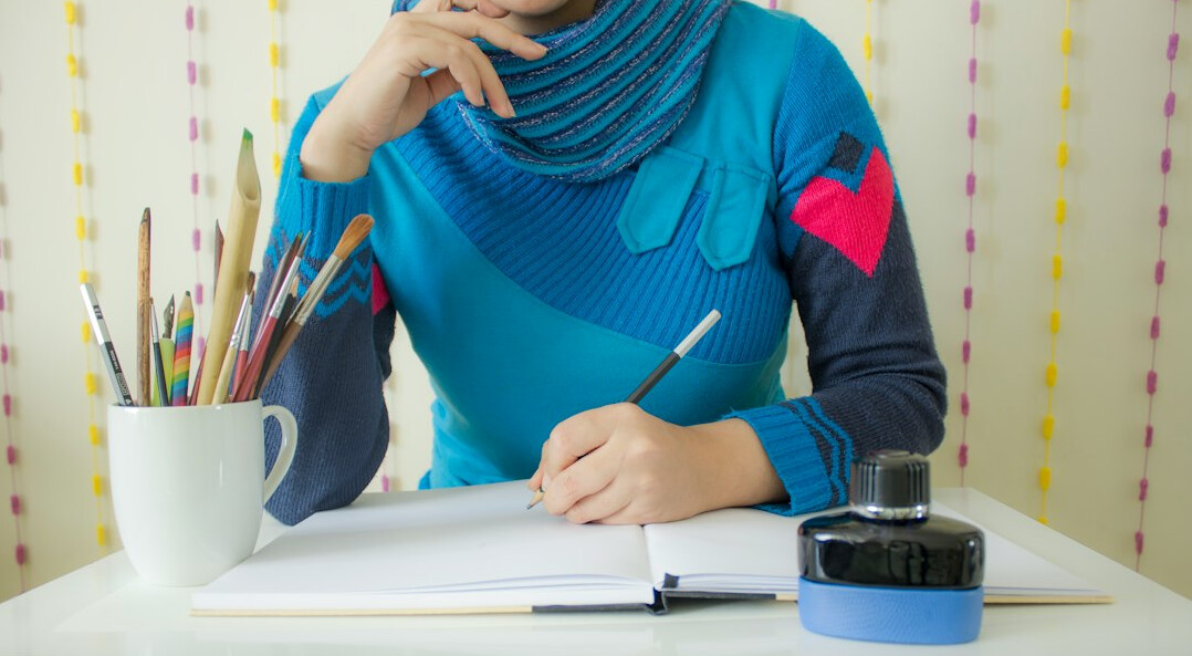 writer at desk